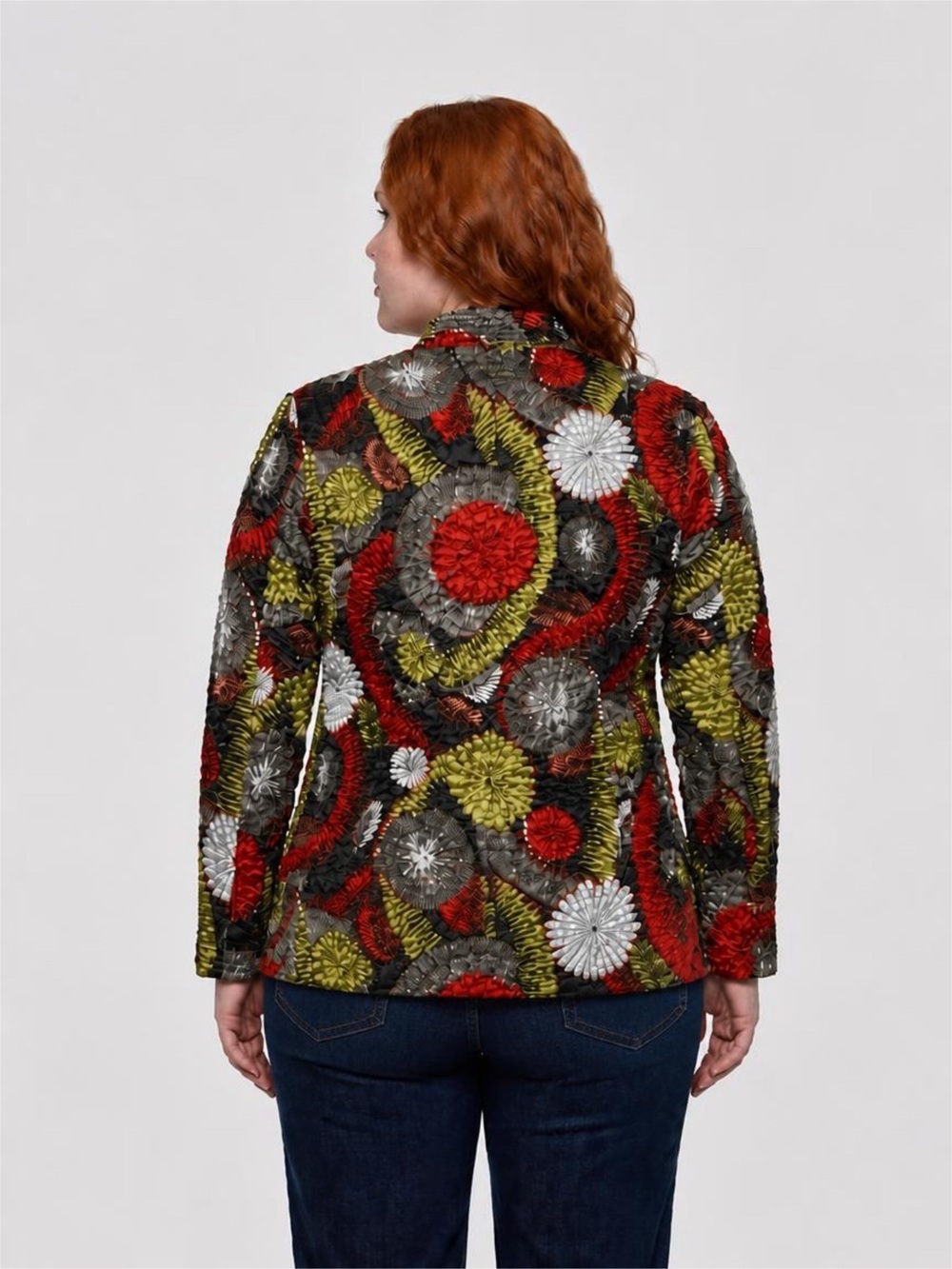 Ruby Rd. Quilted Floral Puffer Jacket - Picture 2 of 4